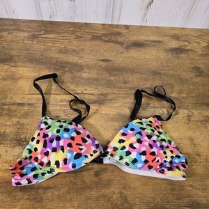 joe boxer Colorful Leopard Print Bra with underwire women's size 34A